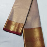 Kanchipuram Bridal Silk Saree | PTS120 | Silver with Maroon